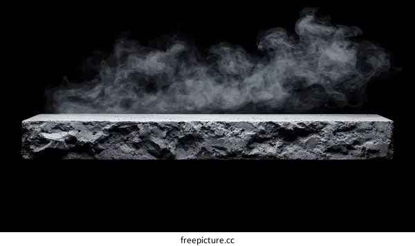 Gray Stone Shelf with Steam Effect