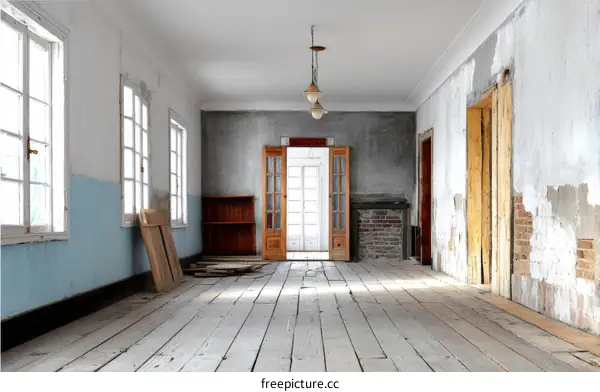 Empty Hallway of a Renovated Building