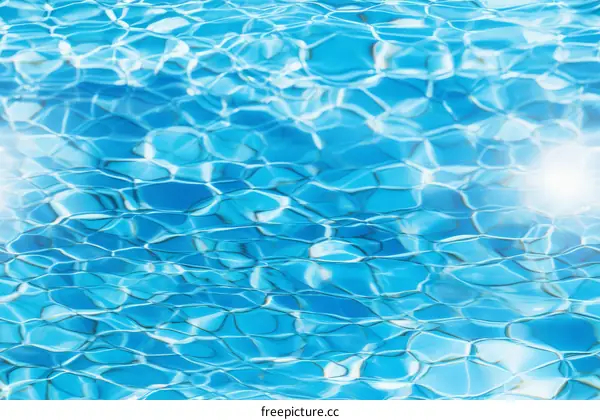 Blue water surface shimmering in the sun