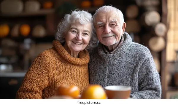 Happy Senior Couple Posing Together