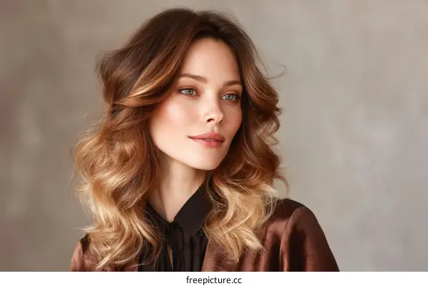 Beautiful Woman with Stylish Hair