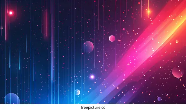 Abstract Colorful Galaxy Background
