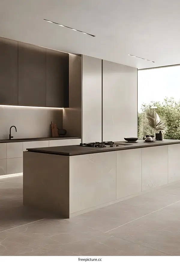 Modern Kitchen Design with Light Grey Cabinets