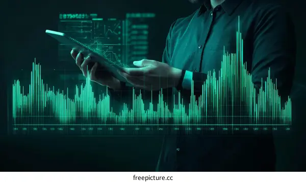 Business Person Analyzing Data on Tablet