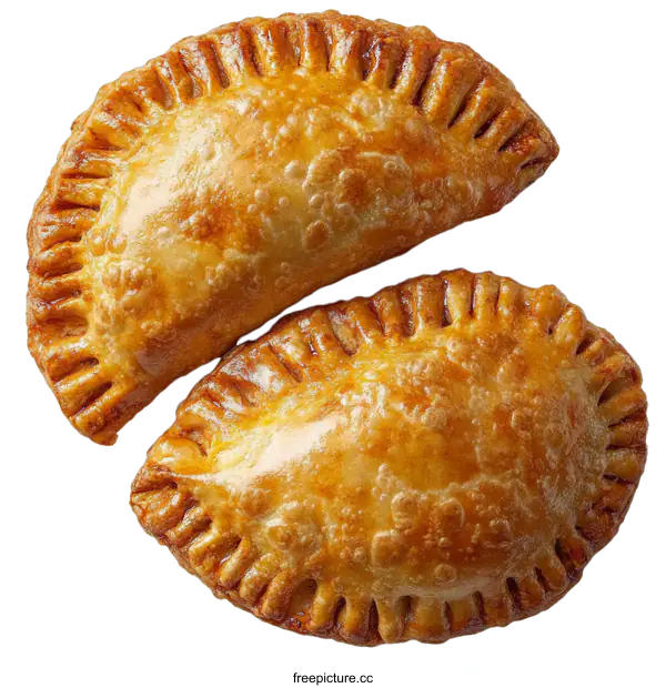 [Transparent Background PNG]Delicious Baked Empanadas Close-up