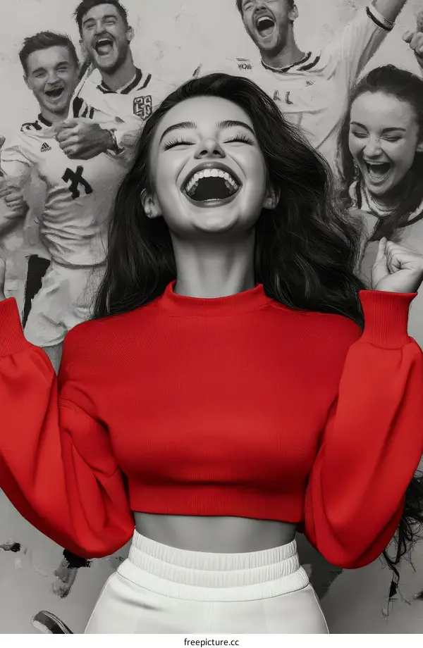 Passionate soccer fan celebrates victory with style