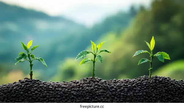 Growth of Coffee Plants in Nature