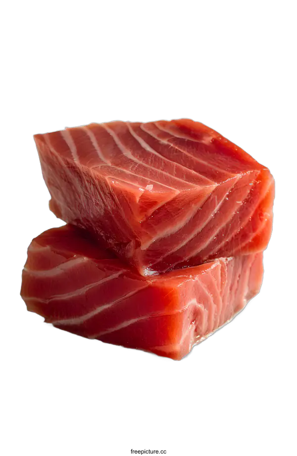 [Transparent Background PNG]Two Fresh Pieces of Raw Tuna