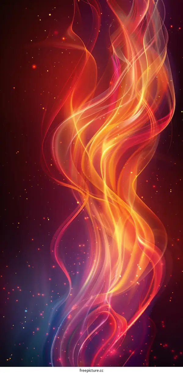 Abstract Fire: A Burst of Color and Energy