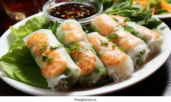 Vietnamese Rice Paper Rolls with Shrimp - Fresh & Delicious