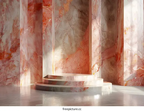 Elegant Marble Podium Display Design