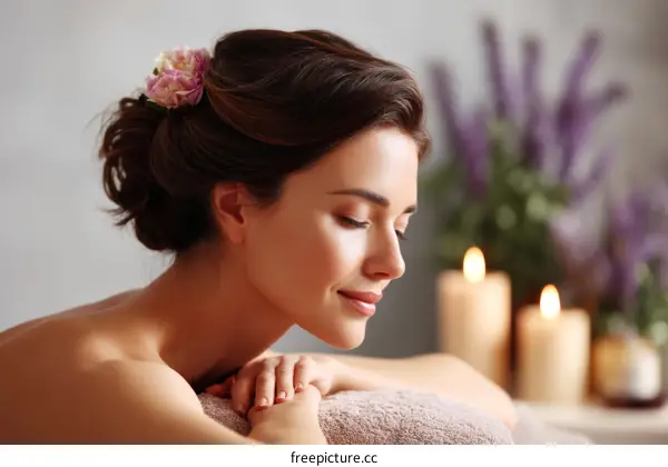 Relaxing Spa Experience for Caucasian Woman