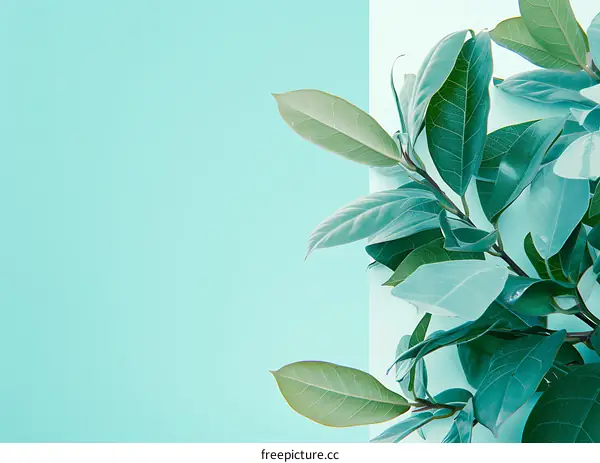 Green Leaves Minimalist Background