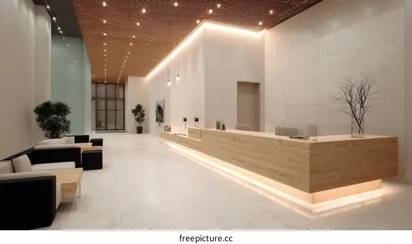 Modern Minimalist Lobby Interior Design