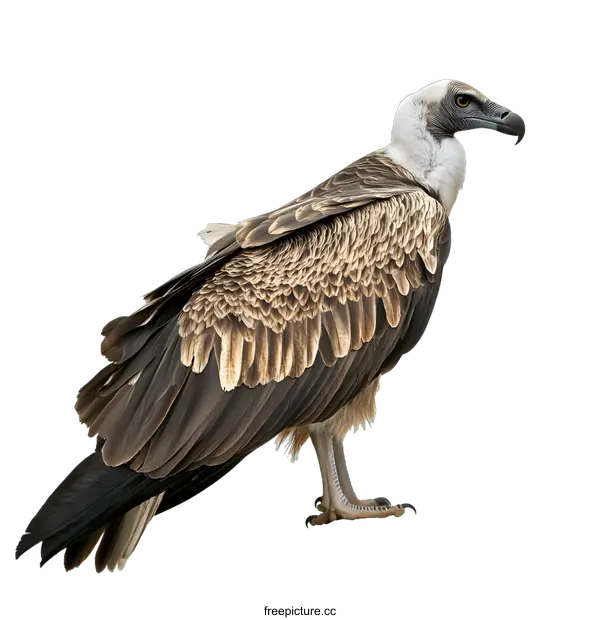 [Transparent Background PNG]Close Up Of A Griffon Vulture Standing On A White Background