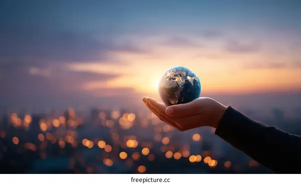 Protecting Our Earth Globe in Hand