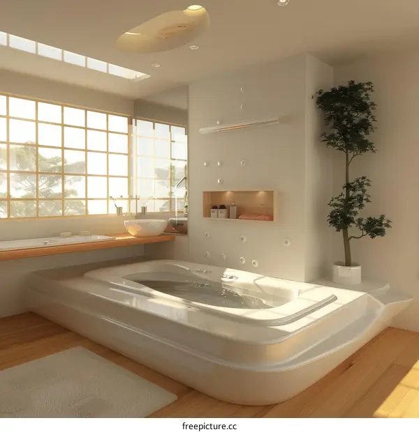 bathtub beside a tree