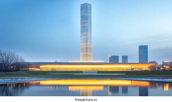 Modern Architecture Skyline at Dusk