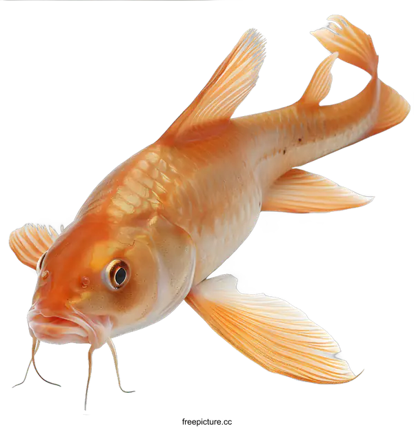 [Transparent Background PNG]A studio shot of a rare and beautiful orange fish