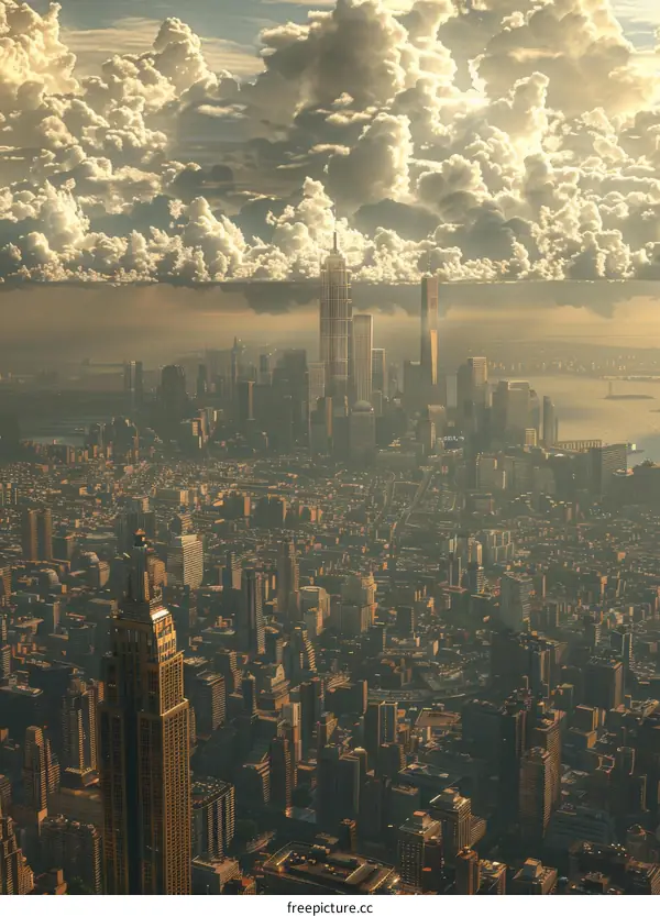 New York City Skyline and Cloudscape