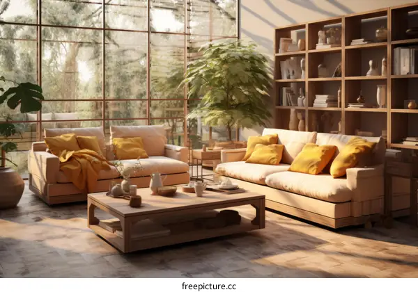 Simplicity in a Japanese Living Room