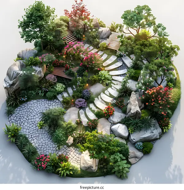 Garden landscape design renderings