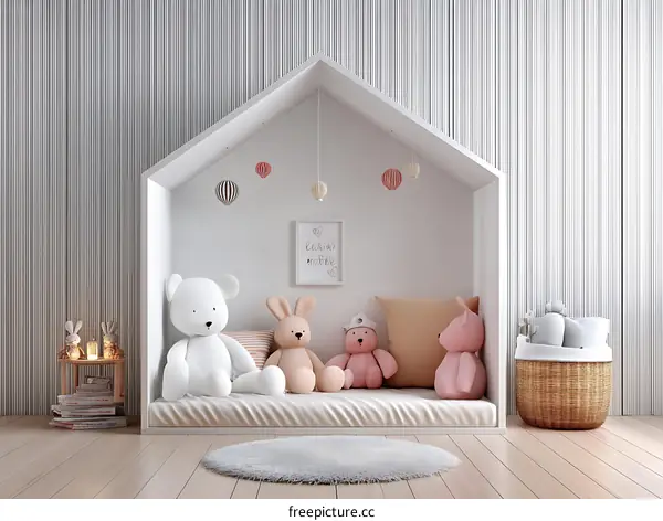 Childrens Playroom Interior Design Illustration