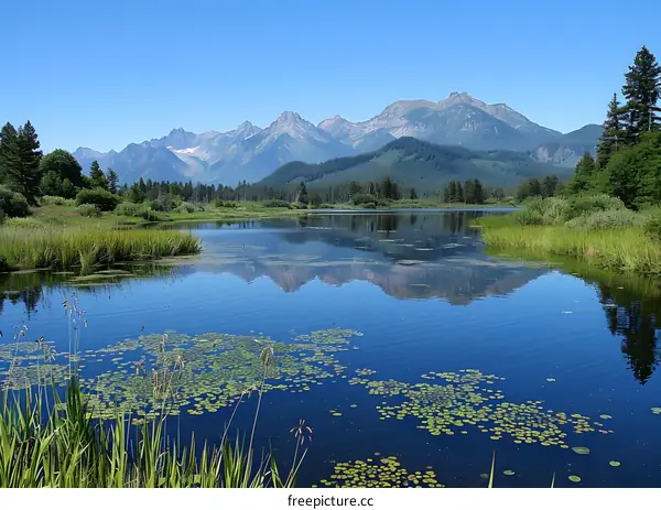 Mountains and lake in Glacier National Park
