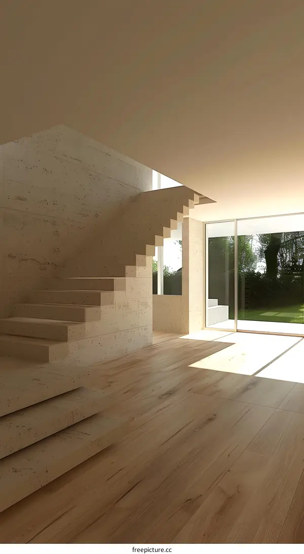 Modern Concrete Staircase Interior Design