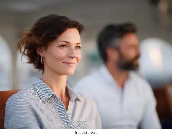Two Adults at a Business Meeting
