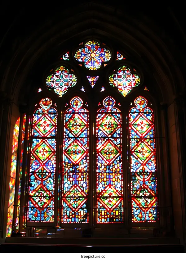 Stained Glass Window in a Church