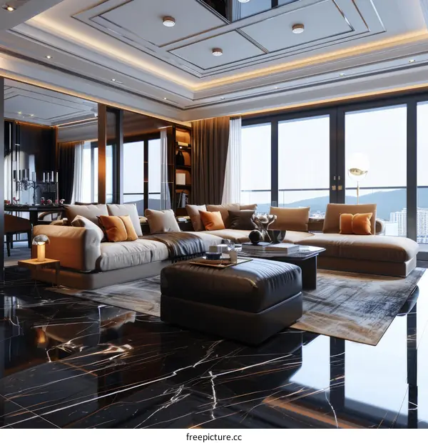 Luxury Modern Living Room Apartment Interior Design