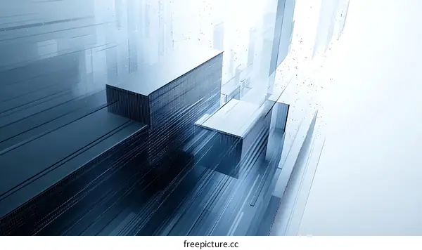 Abstract Architectural Digital Cityscape