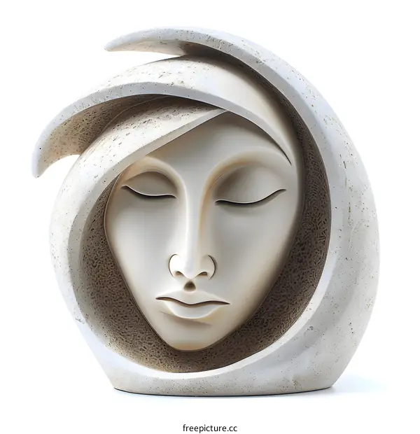 Sculpture of a Serene Face