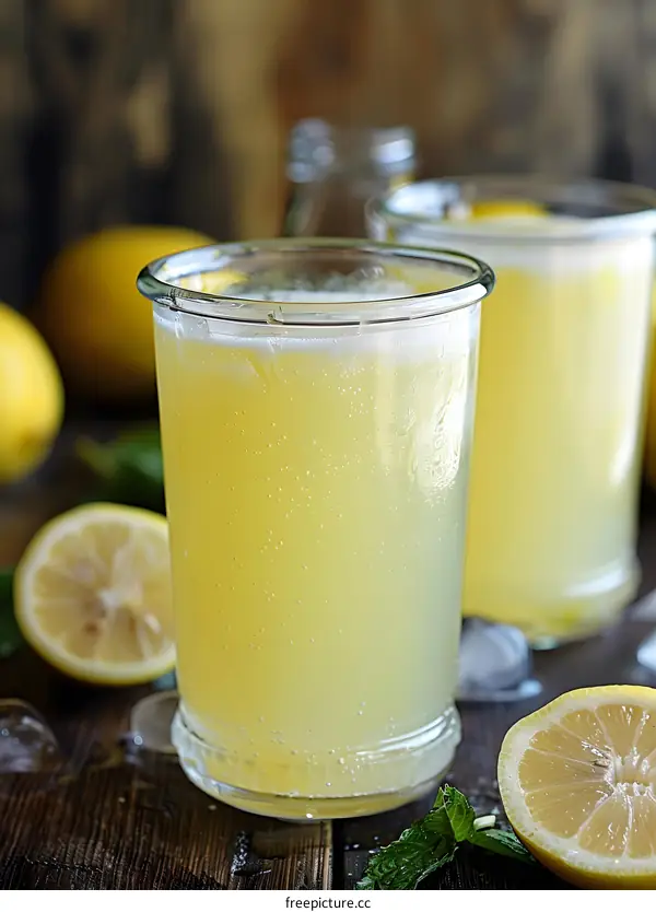 Refreshing Homemade Lemonade with Lemon Slices
