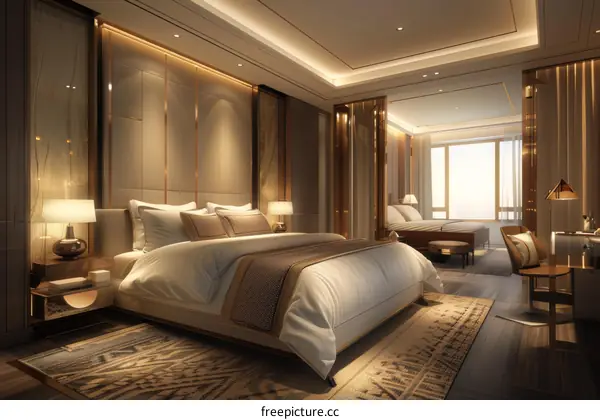 Luxury hotel bedroom