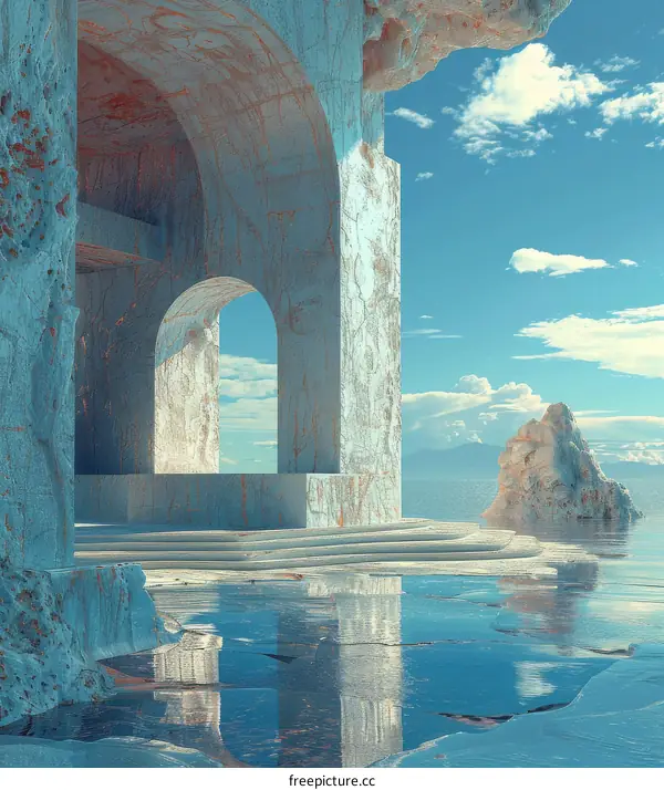 Surreal Ocean Archway Architecture