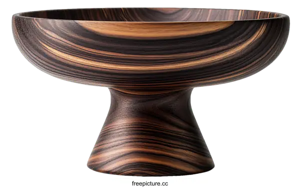 [Transparent Background PNG]Wooden Decorative Bowl with Stand