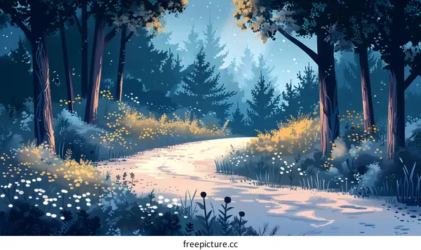 Enchanted Forest Path at Twilight
