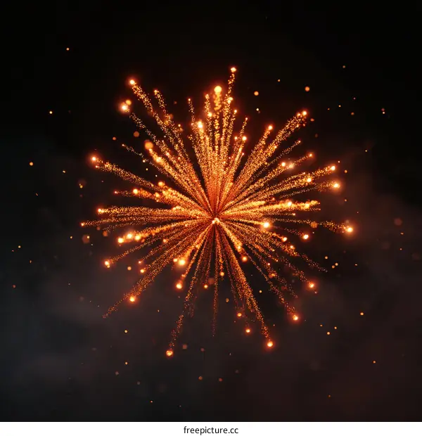 Stunning Fireworks Explosion in the Night Sky