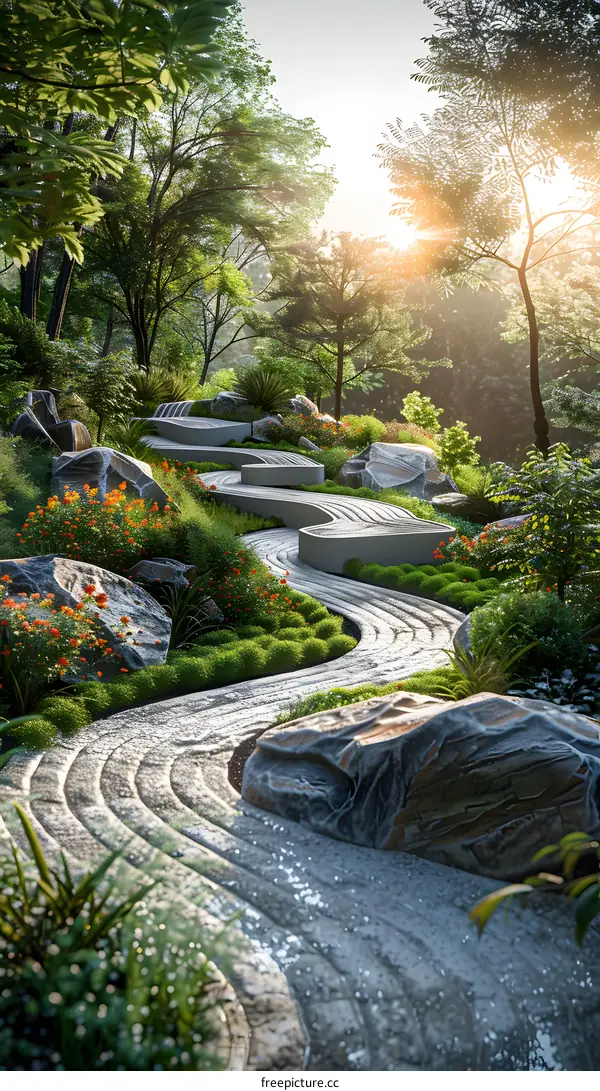 Garden landscape design renderings