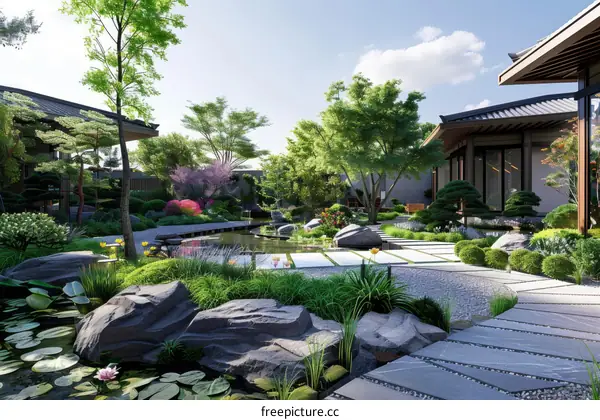 Zen Garden Inspiration: Rocks, Plants, Water, Nature, Tranquility