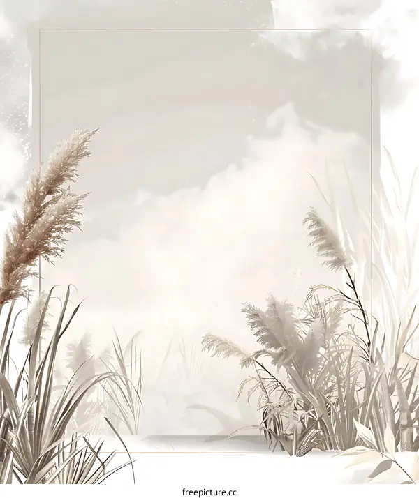 Minimalist Brown Grass Illustration