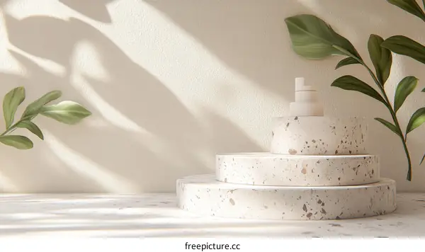 Minimalist Modern Product Display with Natural Elements