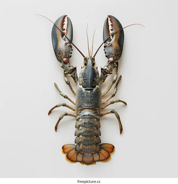 Fresh Lobster on White Background