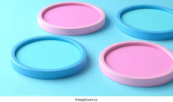 Abstract Geometric Shapes with Pastel Colors