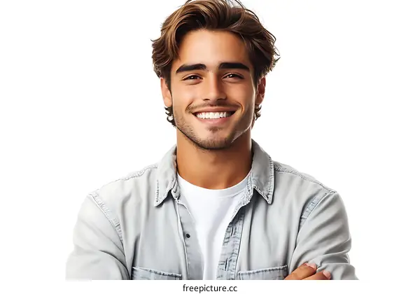 Smiling Man Portrait Studio Shot