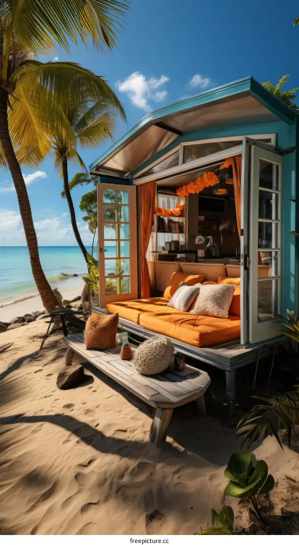 Beachfront Caribbean cabana with amazing views