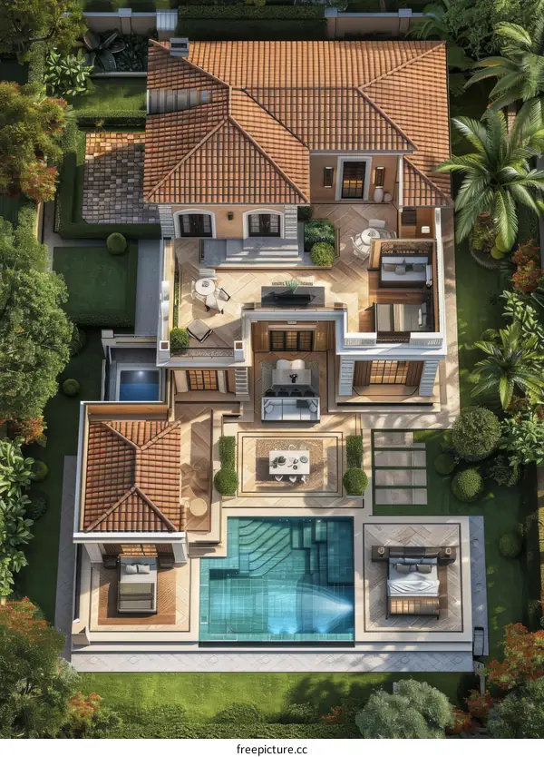 Spanish Style Villa in Palm Beach Estate