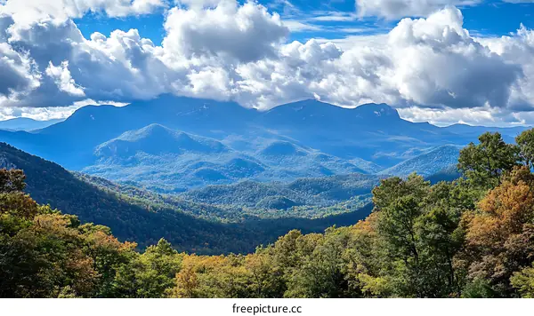Majestic Mountain Range Under a Cloudy Sky
